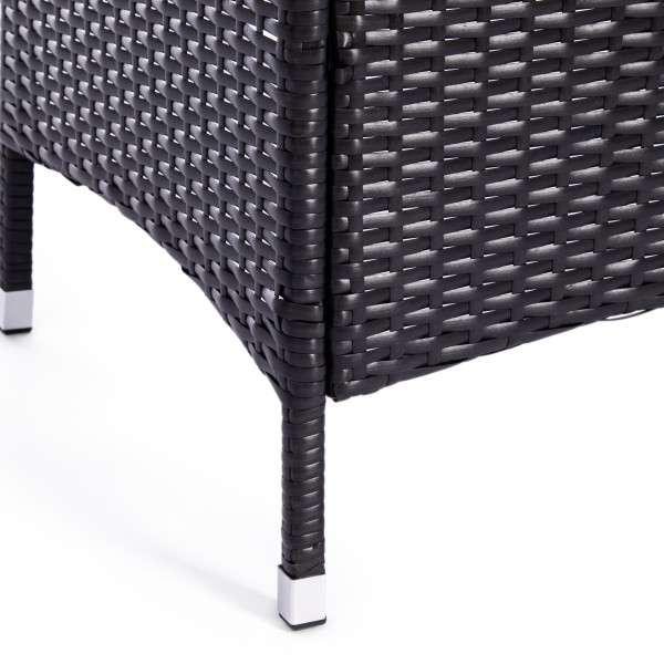 Обеденный сет (стол+4стула) (mod. 210036) (Чёрный) фото № 14