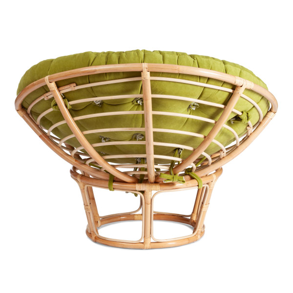 Кресло из ротанга «Папасан» (Papasan 23/01 Natural натуральный) + Подушка (флок олива) фото № 4