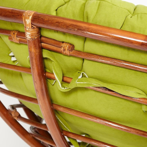 Кресло из ротанга «Папасан» (Papasan 23/01 Pecan орех) + Подушка (флок олива) фото № 8