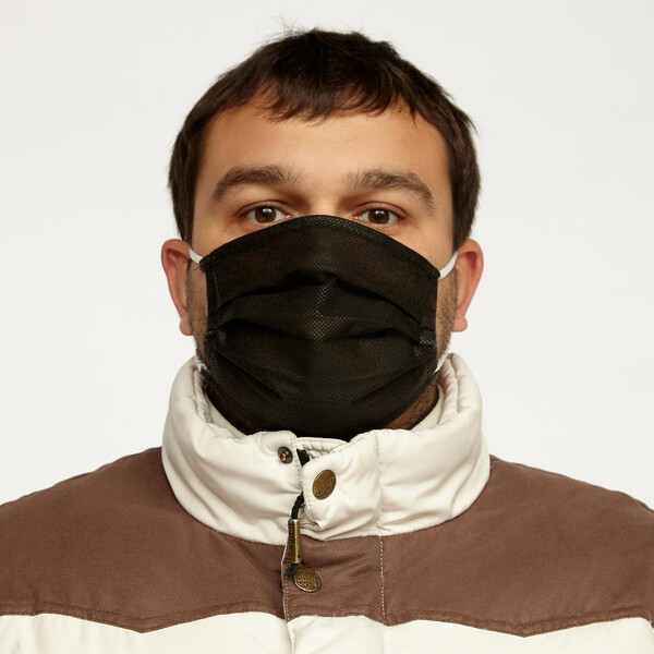 Маска гигиеническая-защитная одноразовая МЛ-1 (Чёрный) -50 шт. фото № 7