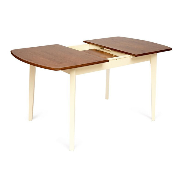 Стол Roberto/Роберто (мод. EHR3248R+12 H4) дерево гевея/МДФ, 80х120+30х76см, дуб+кремовый фото № 2