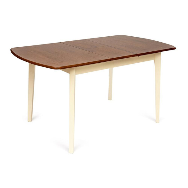 Стол Roberto/Роберто (мод. EHR3248R+12 H4) дерево гевея/МДФ, 80х120+30х76см, дуб+кремовый фото № 4