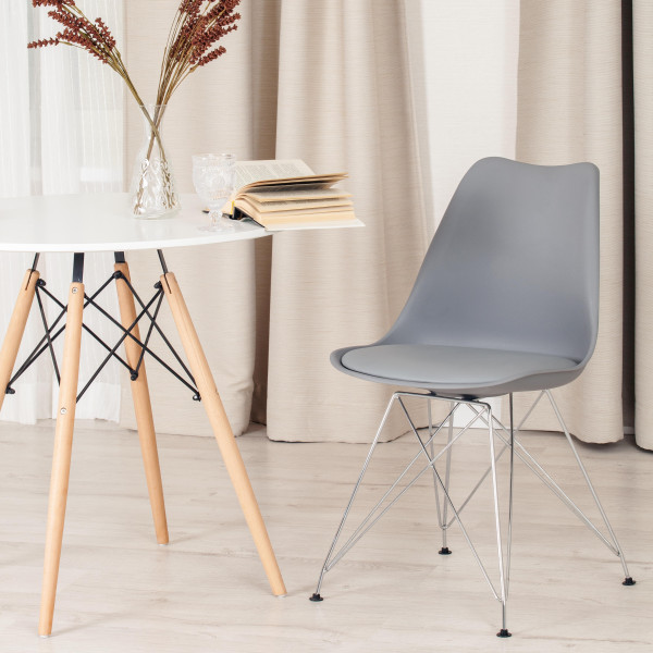 Стул TULIP IRON CHAIR (mod.EC-123) (серый) фото № 11