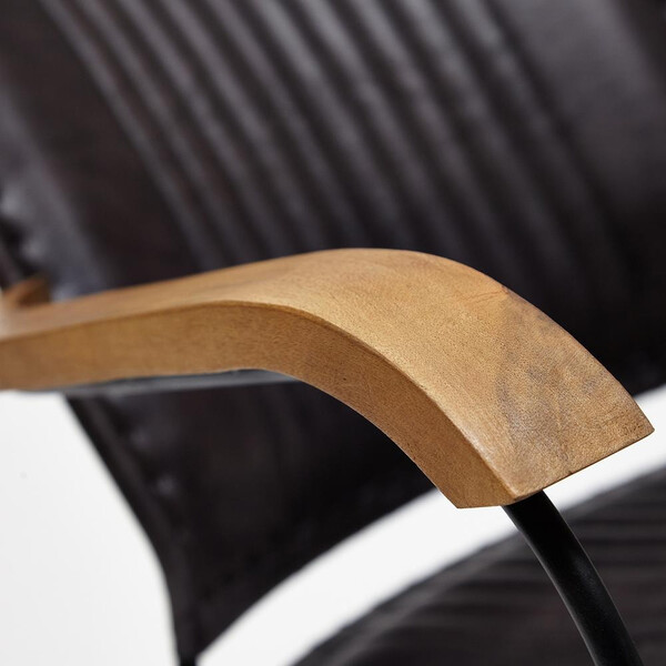 Кресло Secret de Maison Paganel/Паганель (мод. 2106-1) кожа буйвола/металл/массив манго, 65х62х75см, черный фото № 6