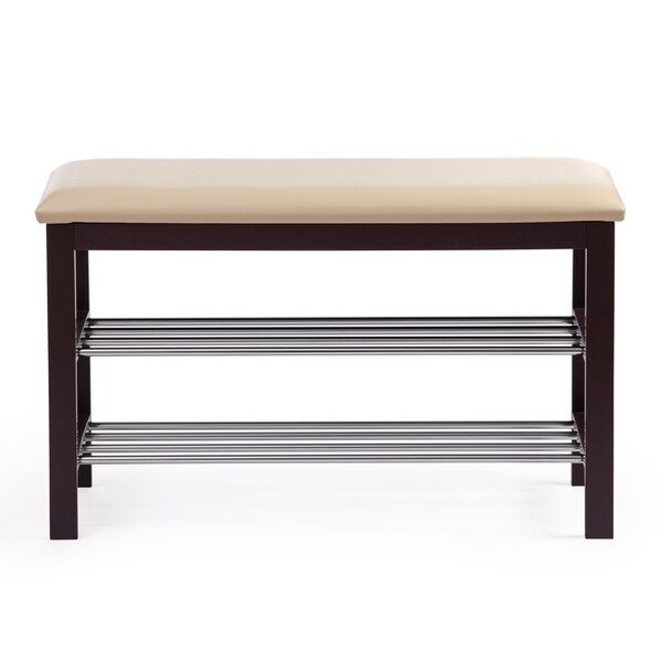 Обувница-скамья SR-0628 (Искусственная бежевая кожа) фото № 2