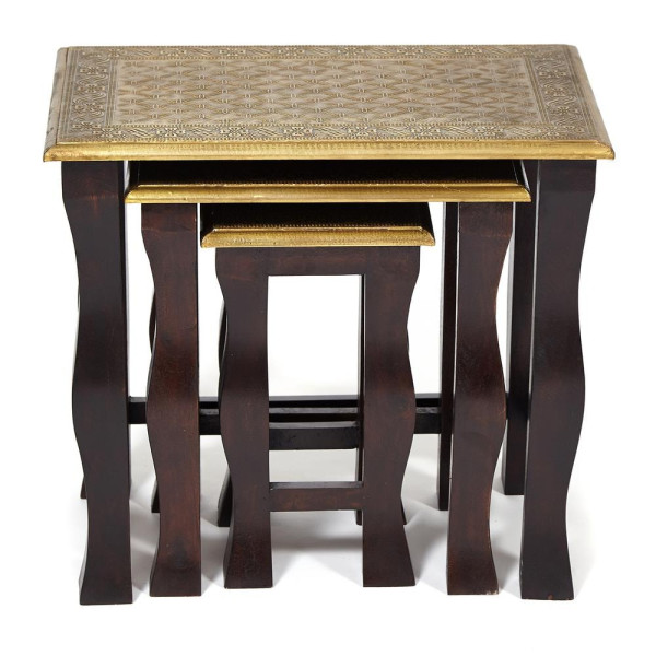 Комплект 3 столика Secret De Maison «Brahma» (mod. ND-009) (Чёрный) фото № 4