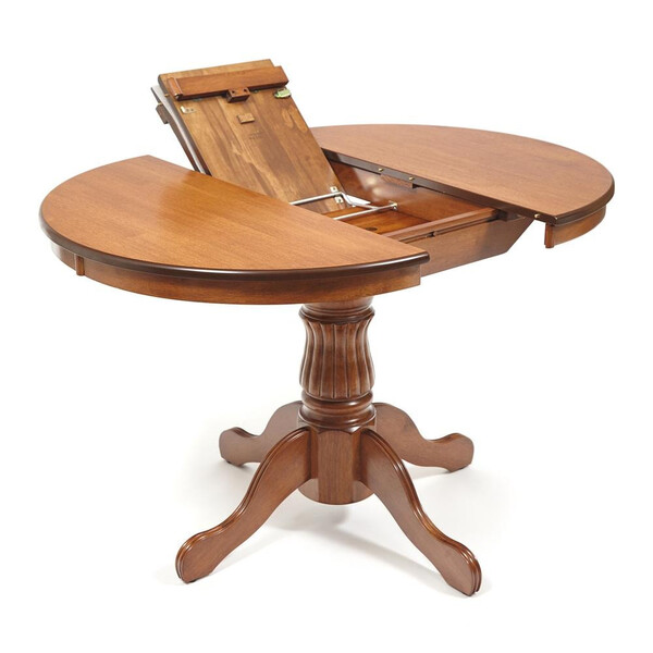 Стол Navarrese/Наваррес (мод. E-R36R+12AV NMO-2B) дерево гевея/МДФ, Д90+30х76см, дуб фото № 7