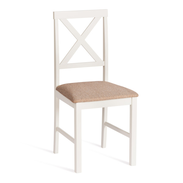 Обеденный комплект эконом «Hudson Dining Set» (стол + 4 стула) (ivory white (слоновая кость), ткань кор.-золотая) фото № 5