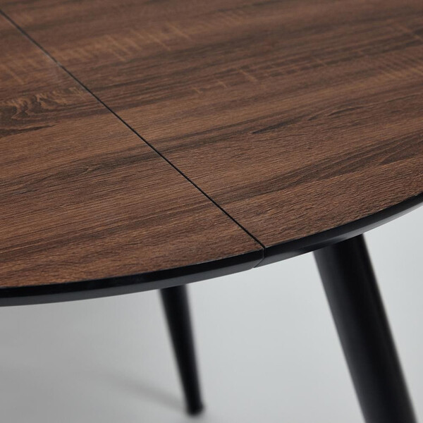 Стол Eclipse/Эклипс (мод. 9005 ) металл/МДФ, 100+40х100х76см, темный орех/черный фото № 3