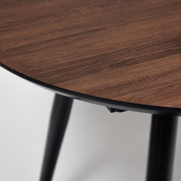 Стол Eclipse/Эклипс (мод. 9005 ) металл/МДФ, 100+40х100х76см, темный орех/черный фото № 4