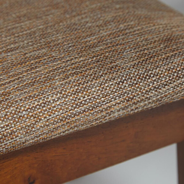 Обеденный комплект Хадсон (стол + 4 стула)/Hudson Dining Set дерево гевея/МДФ, стол: 110х70х75см/стул: 44х42х89см, эспрессо, ткань кор.-зол. фото № 4