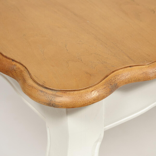 Стол Bordeaux/Бордекс (мод.T9132) дерево береза, 76х150+40х90см, груша/античный белый фото № 2