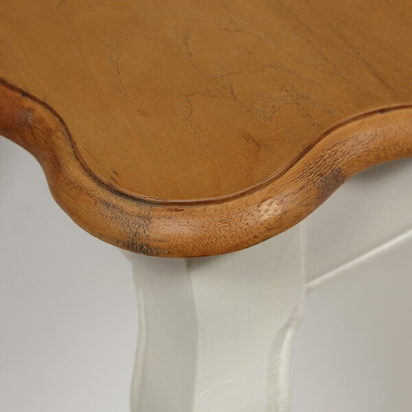 Стол Bordeaux/Бордекс (мод.T9132) дерево береза, 76х150+40х90см, груша/античный белый фото № 4