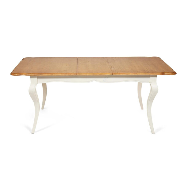 Стол Bordeaux/Бордекс (мод.T9132) дерево береза, 76х150+40х90см, груша/античный белый фото № 5