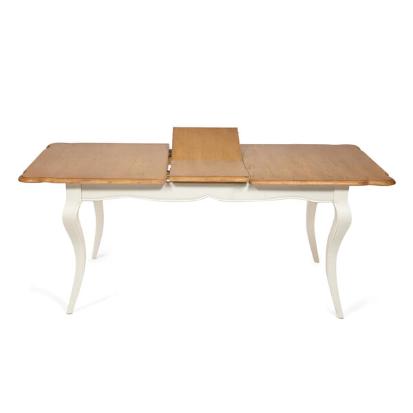 Стол Bordeaux/Бордекс (мод.T9132) дерево береза, 76х150+40х90см, груша/античный белый фото № 7