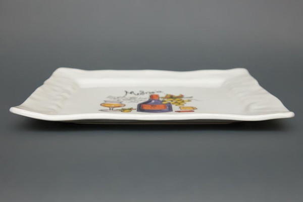 Тарелка обеденная квадратная "ВИНА" керамика, 28 х 28 см, рисунок 1 Merlo фото № 2