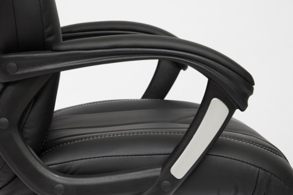 Кресло «Босс» (Boss) (Искусственная чёрная кожа+искусственная перфорированная чёрная кожа) фото № 5