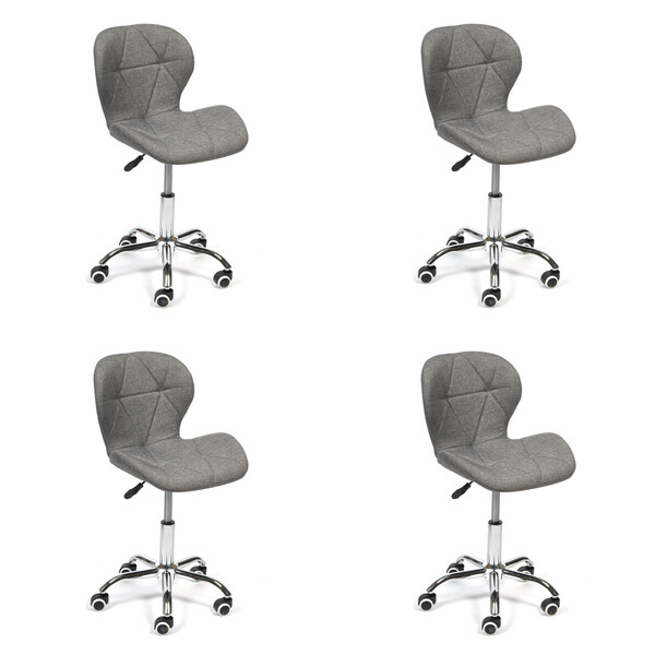 Офисное кресло Recaro/Рекаро (мод.007) металл, ткань, 45х74+10см, серый фото № 8