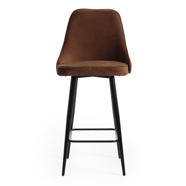 Стул барный «Kish» (mod. 714) (коричневый barkhat 11/черный) фото № 5