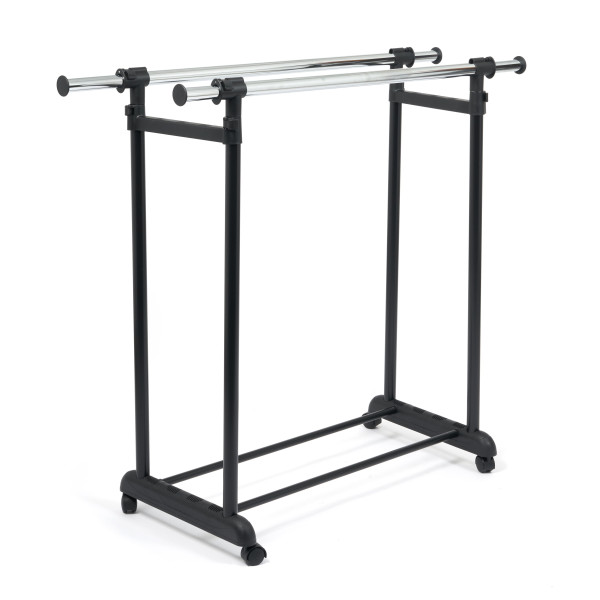 Вешалка раздвижная для гардеробной NY-3295 (хром/черный) фото № 5