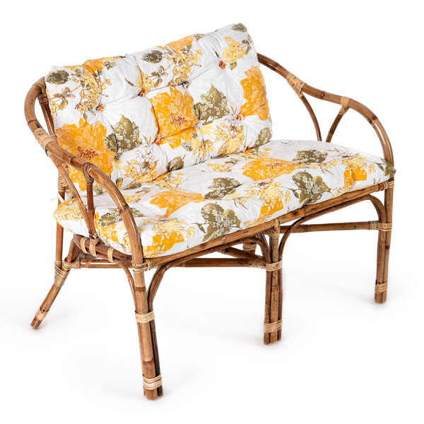 Комплект для отдыха «Rondo Eco Skin» (стол +2 кресла + диван с подушками) (натуральный) фото № 2