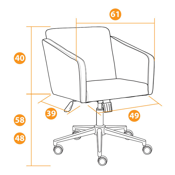 Кресло офисное «Milan» (хром флок, розовый, 137) фото № 13