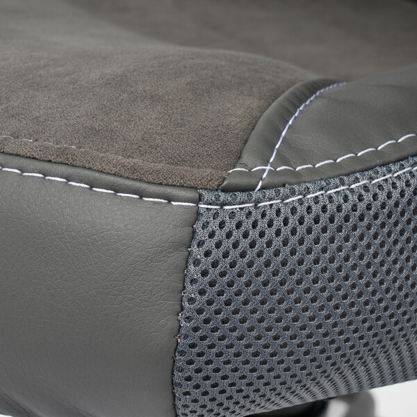 Кресло «Inter» (кож/зам/флок/ткань, серый/металлик, C-36/29/TW-12) фото № 8