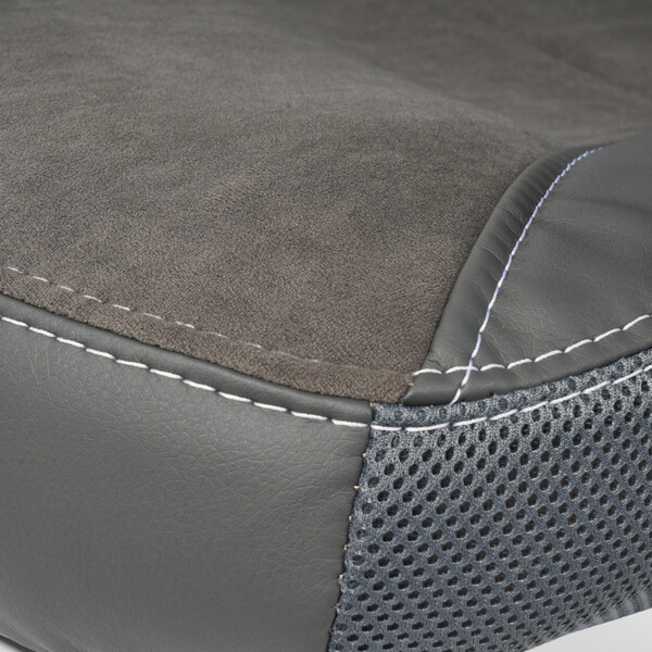 Кресло «Inter» (кож/зам/флок/ткань, серый/металлик, C-36/29/TW-12) фото № 9