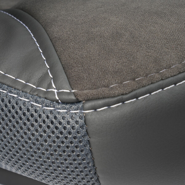 Кресло «Inter» (кож/зам/флок/ткань, серый/металлик, C-36/29/TW-12) фото № 14