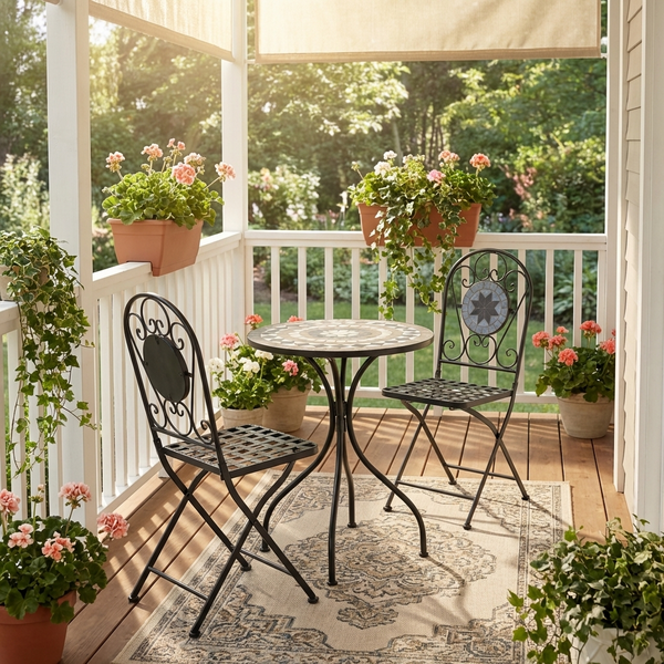 Стол Secret de Maison Romeo/Ромео (мод.PL08-7451RV) металл, 60х72см, черный /плитка "калейдоскоп" фото № 8