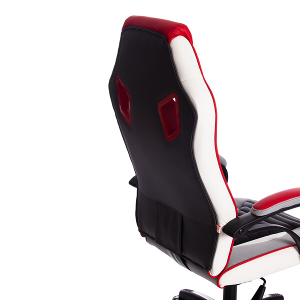 Кресло для геймеров PILOT (черный перфорированный/св.серый/красный) фото № 14