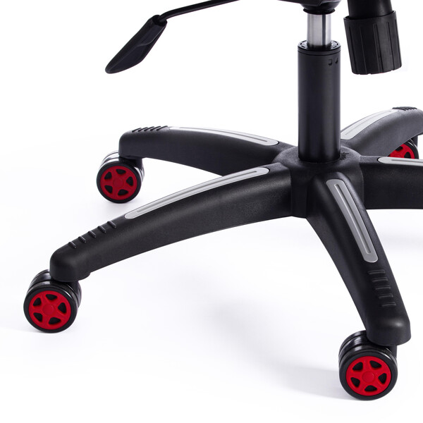 Кресло для геймеров PILOT (черный перфорированный/св.серый/красный) фото № 16