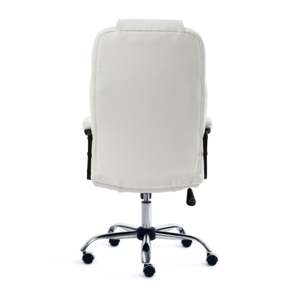 Кресло BERGAMO (крестовина хром, белый) фото № 4