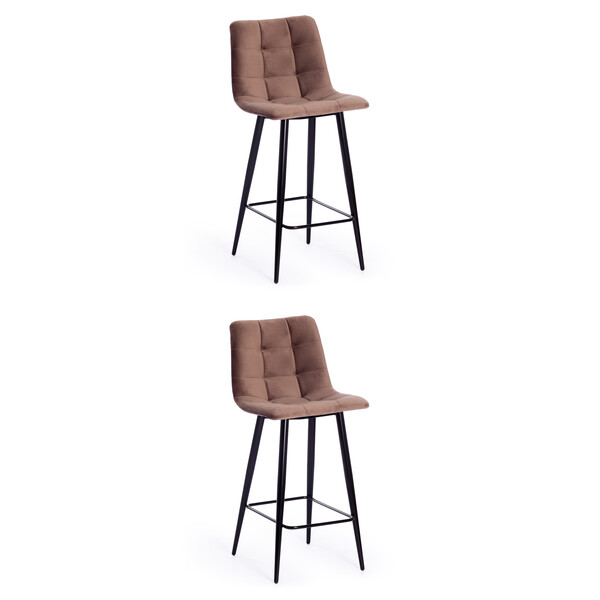 Стул полубарный Chilly/Чилли (мод. 7095пб) ткань/металл, 53х44х94см, коричневый бархат 12/черный фото № 12