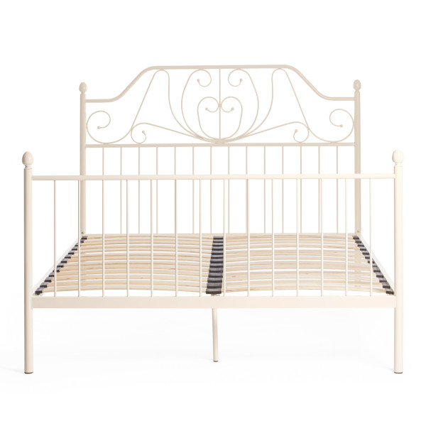 Кровать ERIC Wood slat base металл, 160*200 см (Queen bed), Белый (butter white) фото № 4