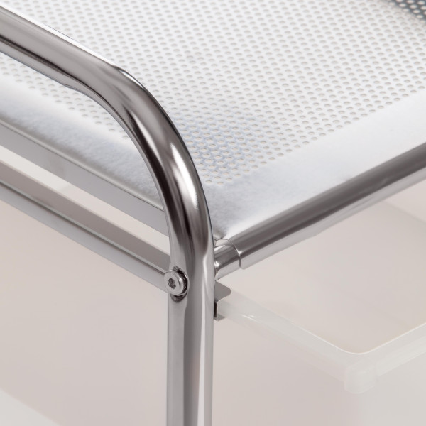 Столик c 3 ящиками для хранения NY-3296-3 (хром/белый) фото № 5