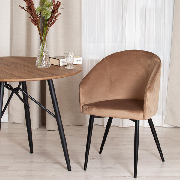 Кресло LA FONTAIN (mod. 004) (коричневый (HLR11)/черный) фото № 9