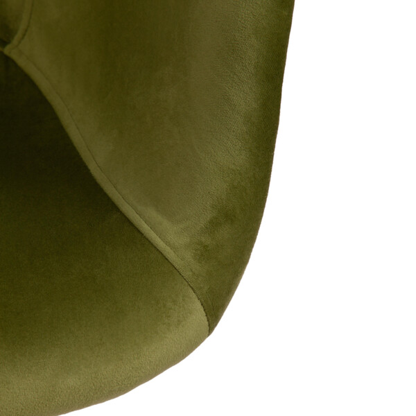 Кресло Cindy Soft Eames (мод. 101) дерево бук/металл/мягкое сиденье/ткань, 61х60х80см, зеленый /натуральный фото № 7