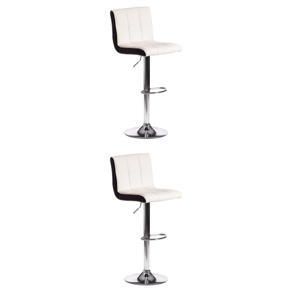 Стул барный Barber/Барбер (мод. KY711D) металл/экокожа, 43х50х92-103см, белый/черный/хром фото № 12