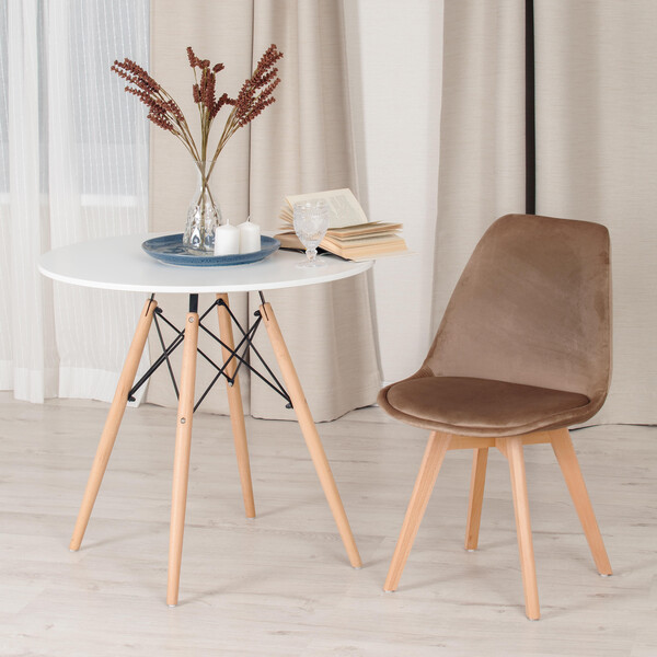 Стул Secret De Maison TULIP SOFT (mod. 74) (коричневый (HLR11)/натуральный) фото № 9