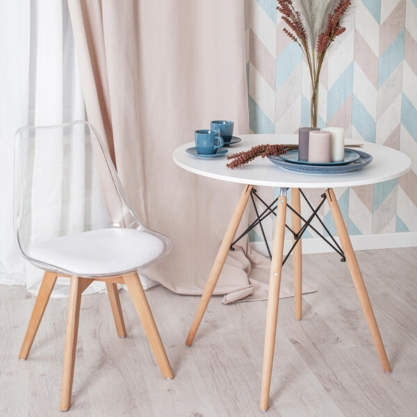 Стул Secret De Maison TULIP (mod. 73) (прозрачный/Transparent, подушка белая/Cushion whit) фото № 11