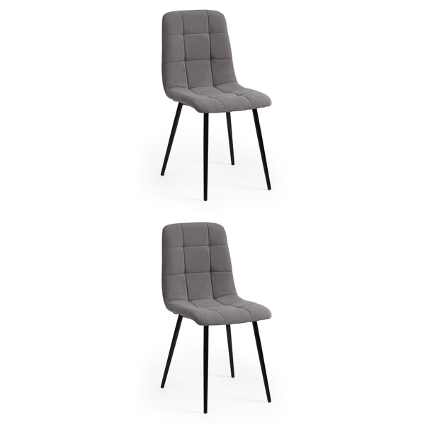 Стул Chilly Max/Чилли Макс велюр/металл, 45х54х90см, серый 25/черный фото № 10
