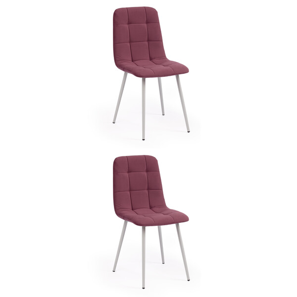 Стул Chilly Max/Чилли Макс велюр/металл, 45х54х90см, сливовый 16/белый фото № 10