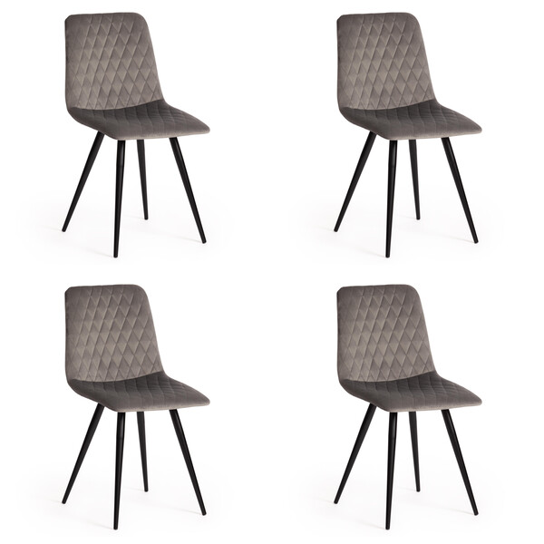 Стул Chilly X/Чилли Х (мод. 7096-1) ткань/металл, 45х53х88см, серый бархат 26/черный фото № 11