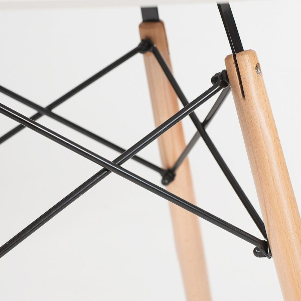 Стол CINDY NEXT (mod.80-MDF) (белый/натуральный, d 70 см) фото № 3