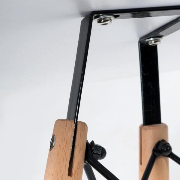 Стол CINDY NEXT (mod.80-MDF) (белый/натуральный, d 70 см) фото № 4