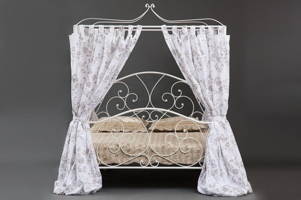 Двуспальная кровать с балдахином белая Secret De Maison «Hestia» (Хестия) (Античный белый (160 x 200см) фото № 7