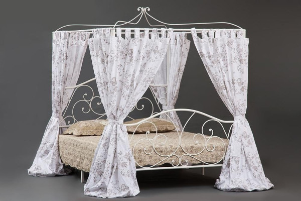 Двуспальная кровать с балдахином белая Secret De Maison «Hestia» (Хестия) (Античный белый (160 x 200см) фото № 8