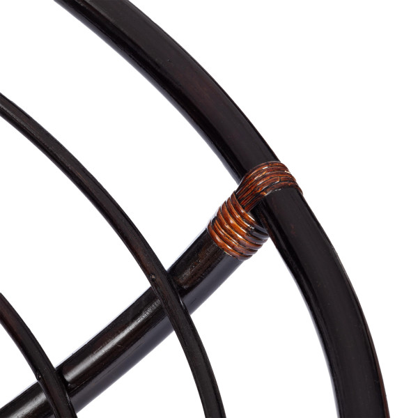 Кресло "MAMASAN" 23/02 W /с подушкой/ Antique brown (античный черно-коричневый) фото № 11