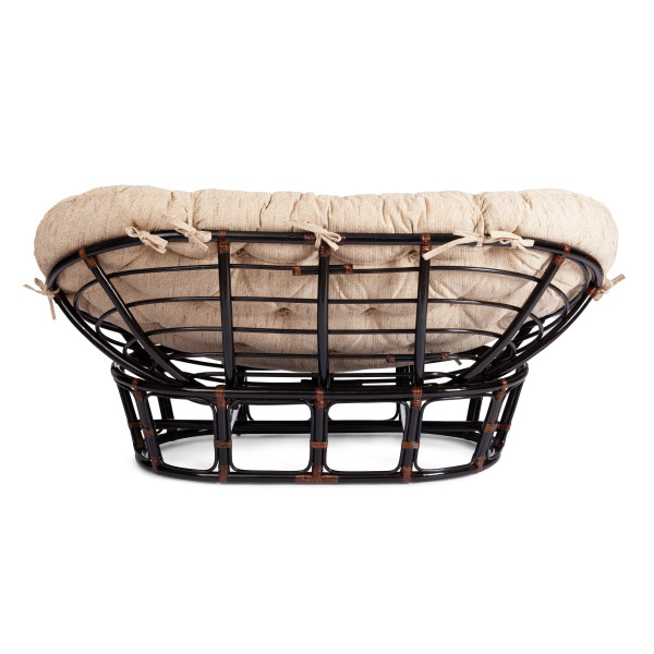 Кресло "MAMASAN" 23/02 W /с подушкой/ Antique brown (античный черно-коричневый) фото № 4